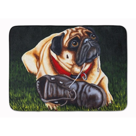 Carolines Treasures Cluster Buster the Pug Machine Washable Memory Foam Mat AMB1382RUG
